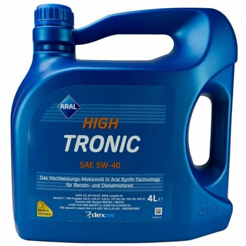 Масло моторное синтетическое Aral High Tronic 5W40 SM/CF 4Л