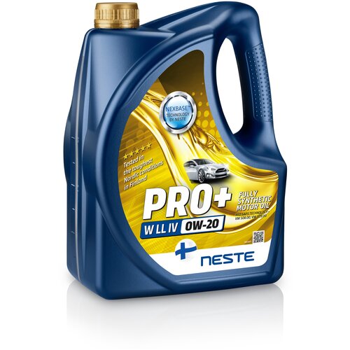 Масло моторное Neste Pro+ W LL-IV 0W-20 4 л полностью синтетическое
