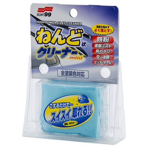 Абразивная глина Soft99 для очистки от металлической пыли, насекомых, напылов краски, гудрона Surface Smoother Mini, 0.1 кг