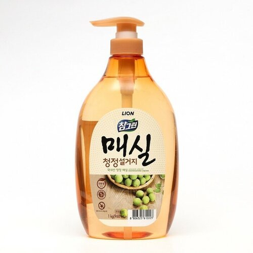 CJ Lion Средство для мытья посуды Chamgreen Японский абрикос, флакон-дозатор, 960 мл