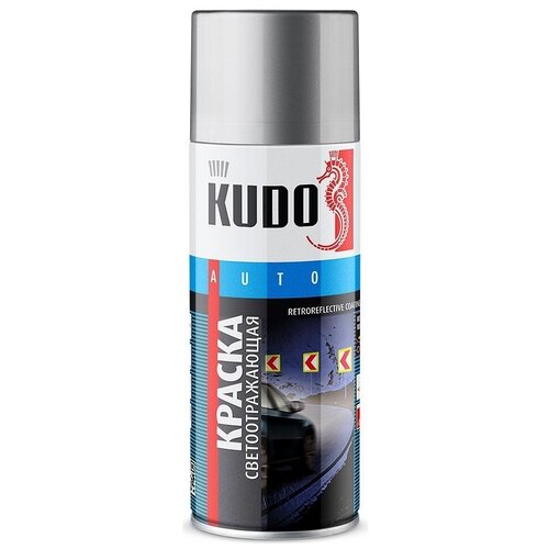 Аэрозольная акриловая краска Kudo KU-4950, светоотражающая, 520 мл