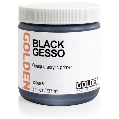 Грунт акриловый чёрный Golden Gesso 237 мл