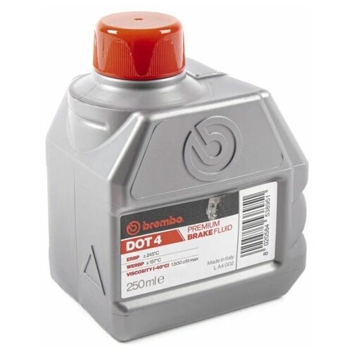 Жидкость тормозная BREMBO DOT 4 0,25л BREMBO L A4 002