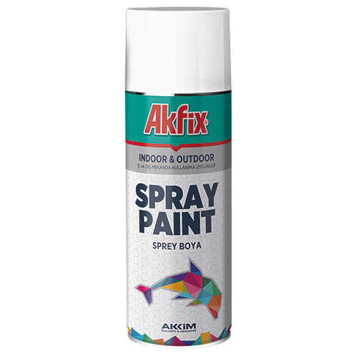 Аэрозольная акриловая краска Akfix RAL 9003 белая 400 мл 423017