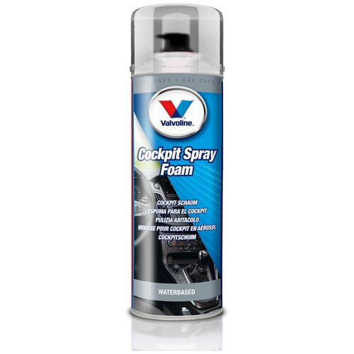 Очиститель салона Valvoline Cockpit Spray Foam, пенный для пластика, 500 мл