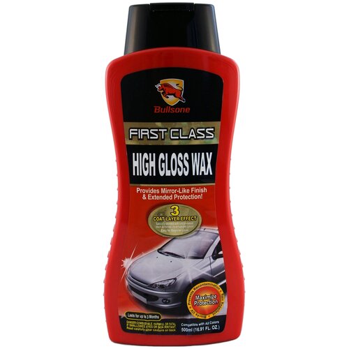 Моментальный полироль BULLSONE High Gloss Wax, с воском, 500 мл