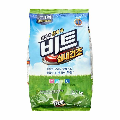 Стиральный порошок LION концентрированный для автоматической и ручной стирки , Сушка в помещении, 2.7 кг