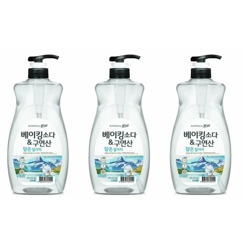 Средство для мытья посуды, овощей и фруктов Lion Baking&Citric Acid, 500 мл, 3 шт