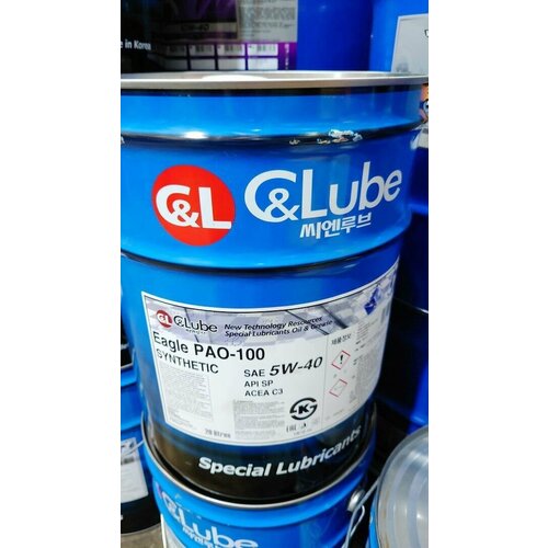 EAGLE PAO-100 Synthetic 5W-40 API SP ACEA C3 масло мотороное 20л