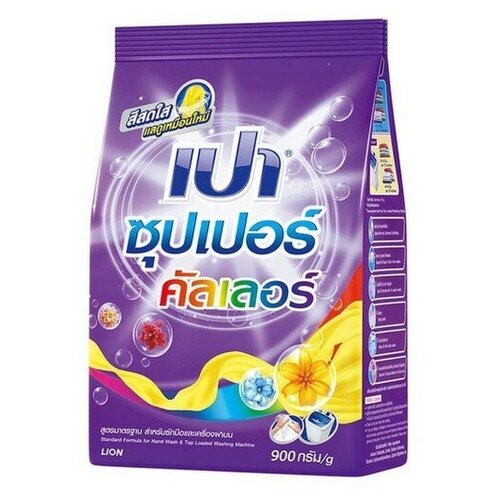 LION PAO Стиральный порошок для цветного белья для всех типов стиральных машин 400гр Soft Nano Tech Таиланд