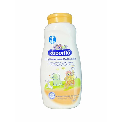 LION Кодомо Присыпка Натуральная нежность с экстрактом масла апельсина 180гр