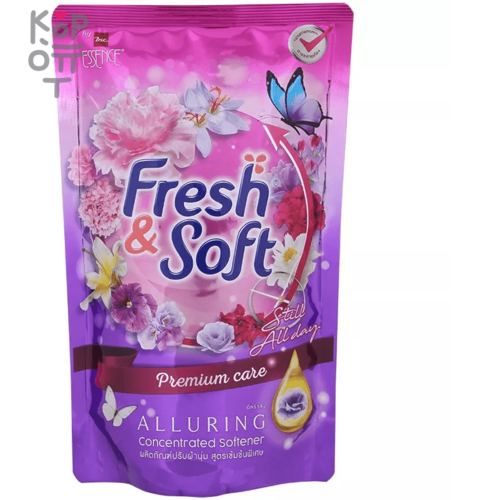 LION Essence Fresh & Soft - Кондиционер для белья 500мл, мягкая упаковка (Alluring(Соблазнительный))