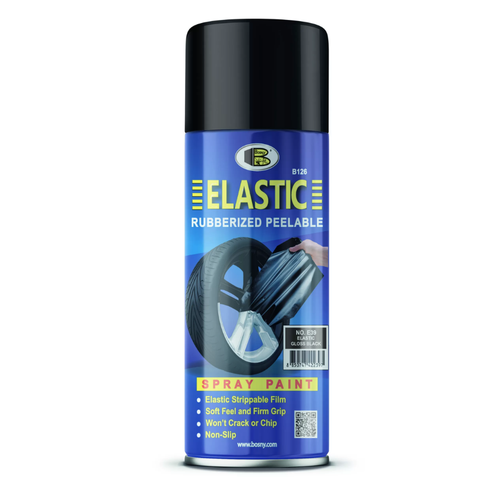 Резиновая краска аэрозольная черная глянцевая, жидкая резина, влагостойкая, защита от повреждений и коррозии