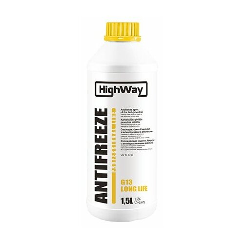 HighWay ANTIFREEZE концентрат желтый 1,5л