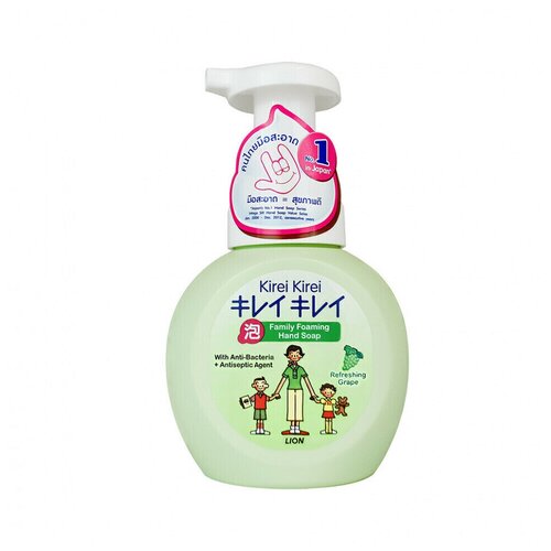 Lion Мыло- пенка для рук антибактериальная «зеленый виноград» - Kirei kirei, 250мл