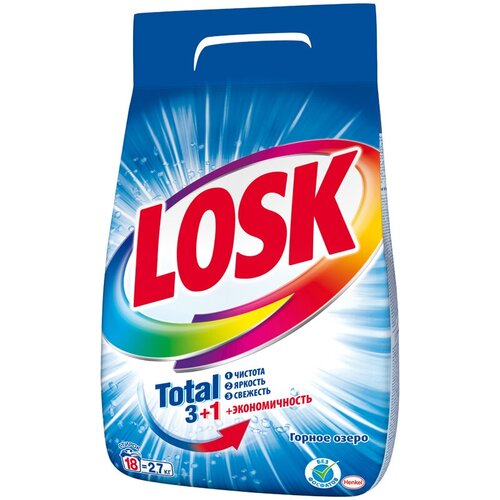 Порошок для машинной стирки Losk "Горное озеро", 2.7кг