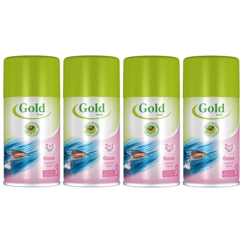 Освежитель воздуха Свежесть океанских волн Gold Mint Ocean 230 мл / 4 штуки