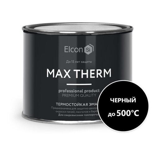 Эмаль Elcon Max Therm термостойкая 800 г черная от 60°С до +500°С